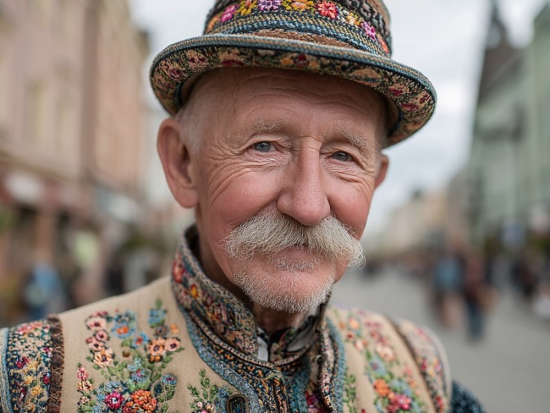 Mann in traditioneller Tracht. (KI-generiert)