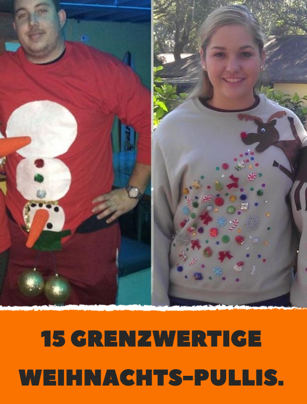 15 grenzwertige Weihnachts-Pullis.