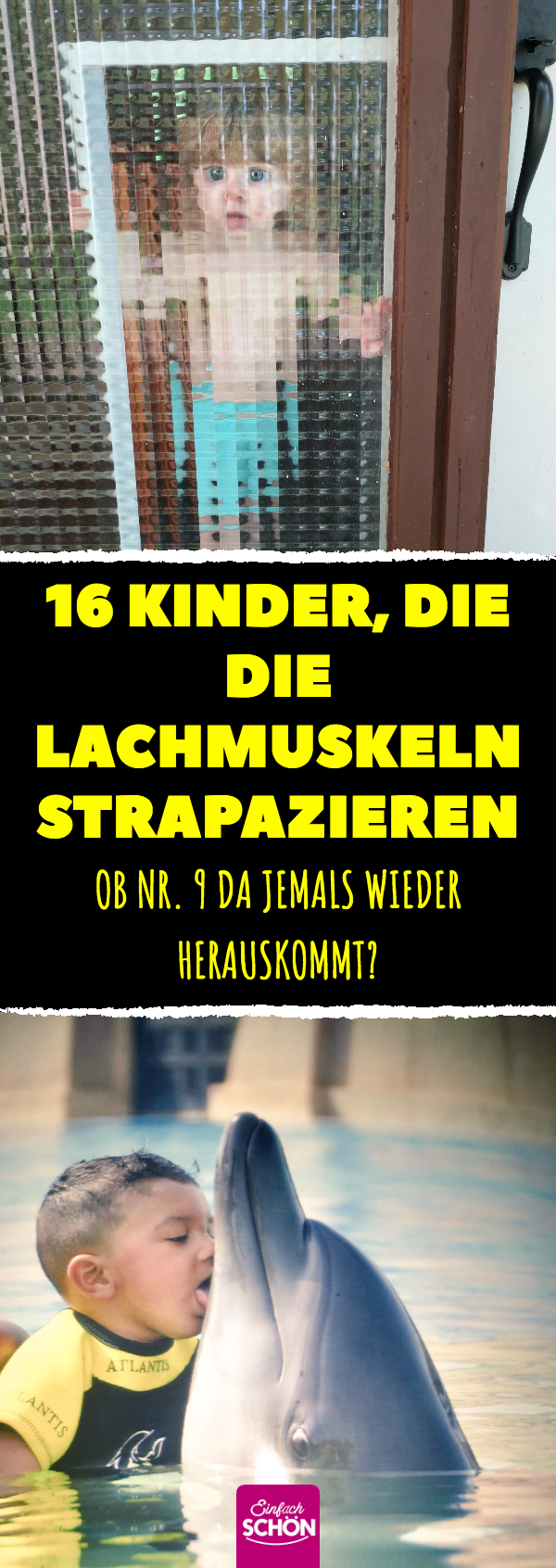 16 lustige Kinder, die einen zum Lachen bringen