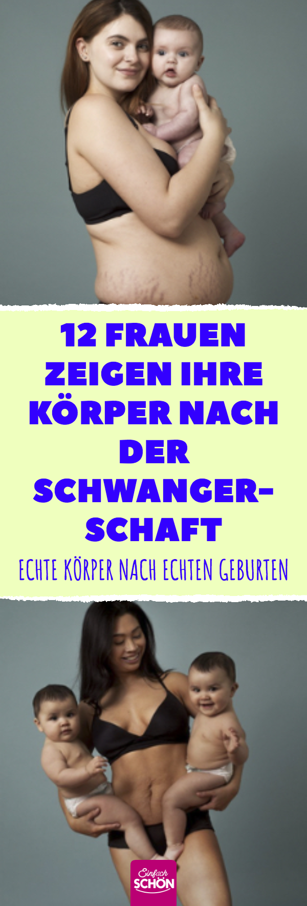 12 Frauen zeigen ihre Körper nach der Schwangerschaft