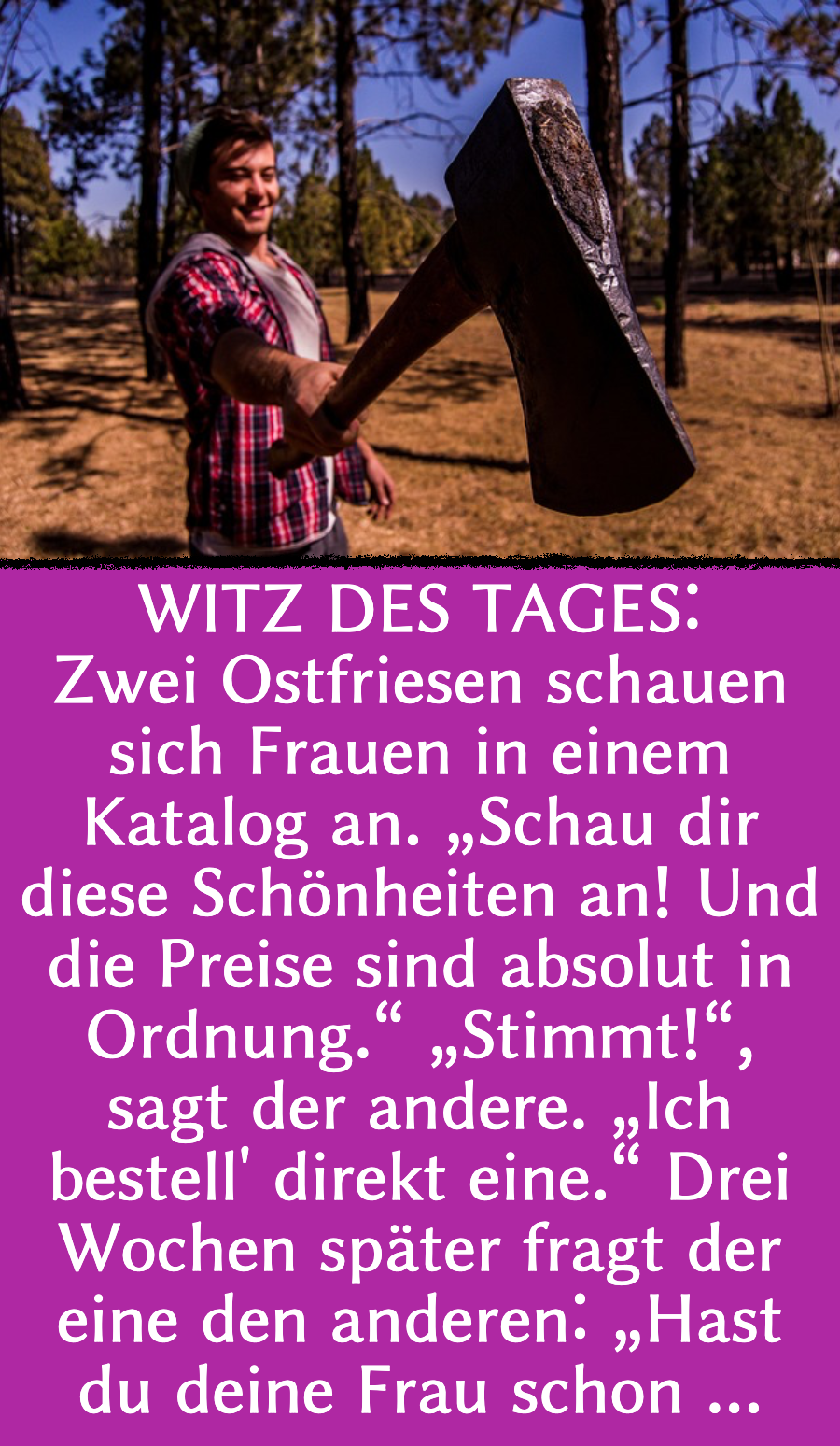 Witz des Tages: die 10 besten Ostfriesenwitze