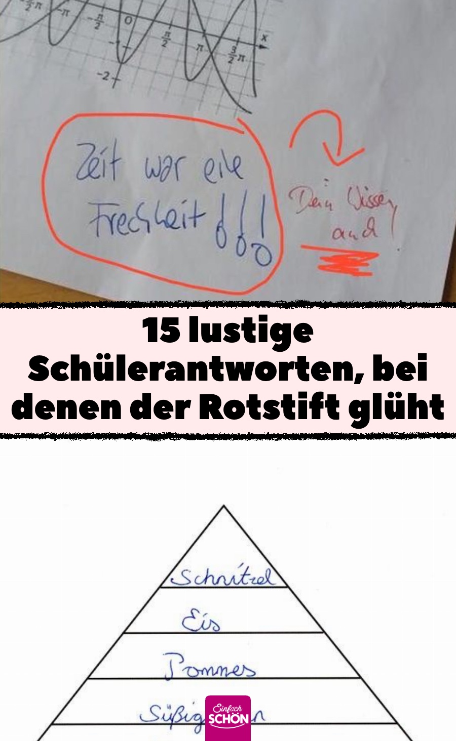 15 lustige Schülerantworten, bei denen der Rotstift glüht