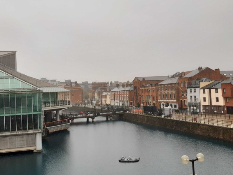 Ansicht der englischen Stadt Hull.