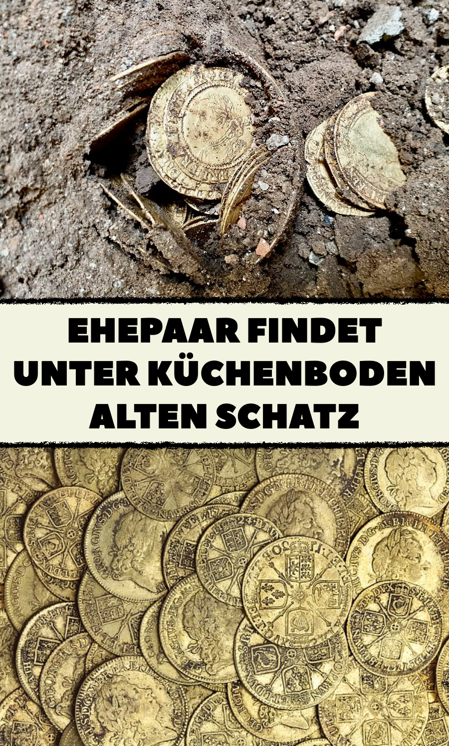 Ehepaar findet unter Küchenboden alten Schatz