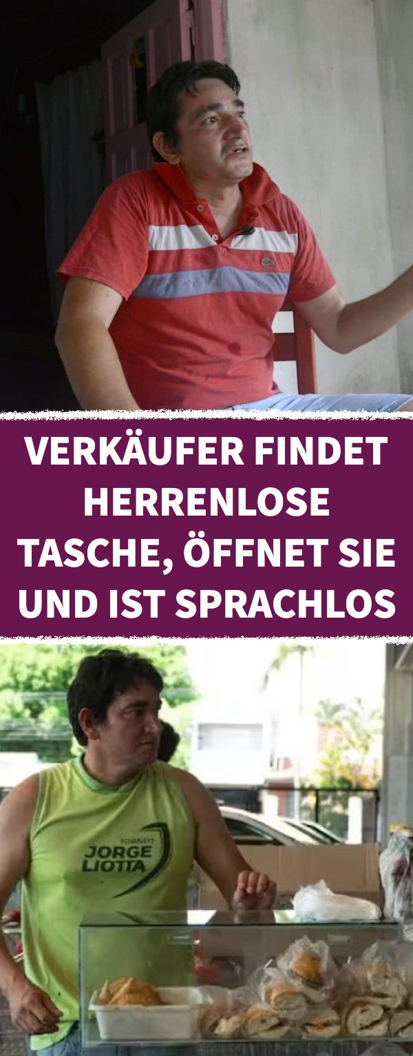 Verkäufer findet herrenlose Tasche, öffnet sie und ist sprachlos