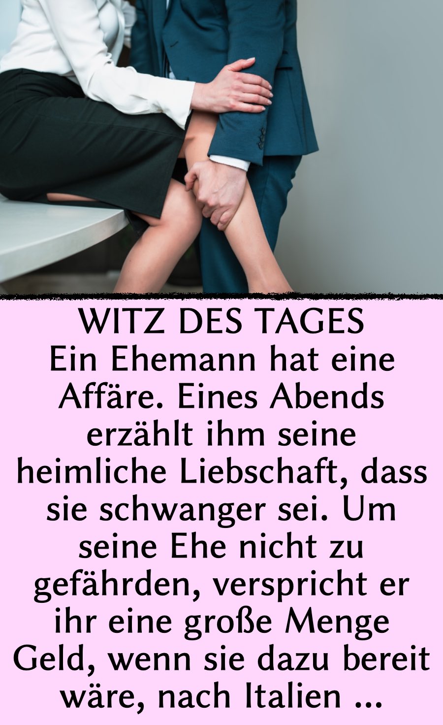 Witz des Tages: Ehemann will Affäre verheimlichen