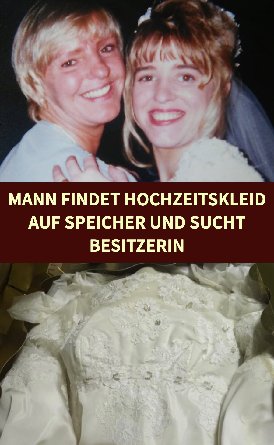 Mann findet Hochzeitskleid auf Speicher und sucht Besitzerin