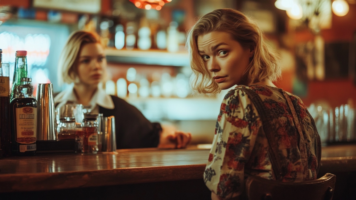 Zwei Frauen in einer Bar. (KI-generiert)